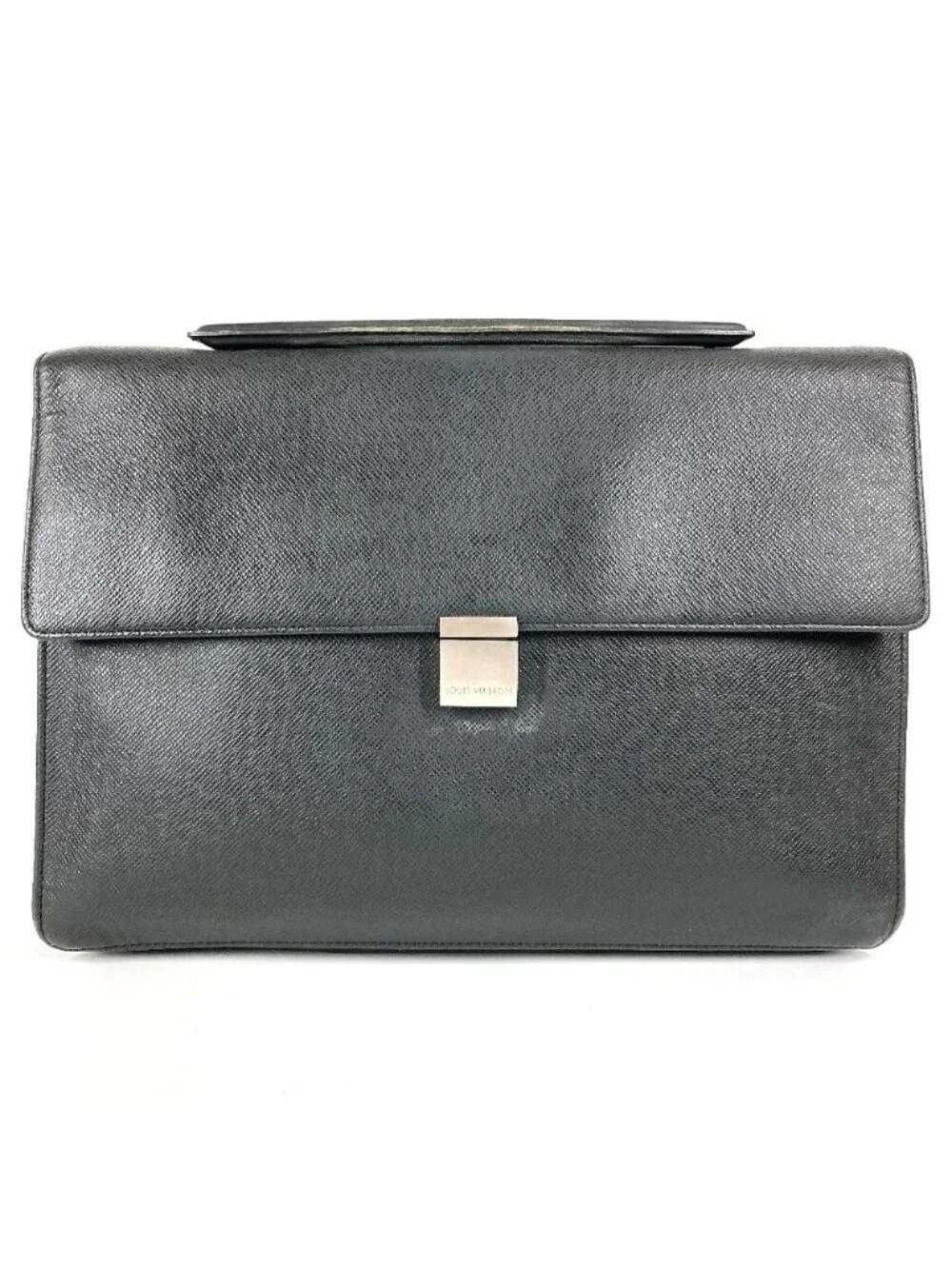 Louis Vuitton Business Bag Angara Taiga Leather Ardoise Black